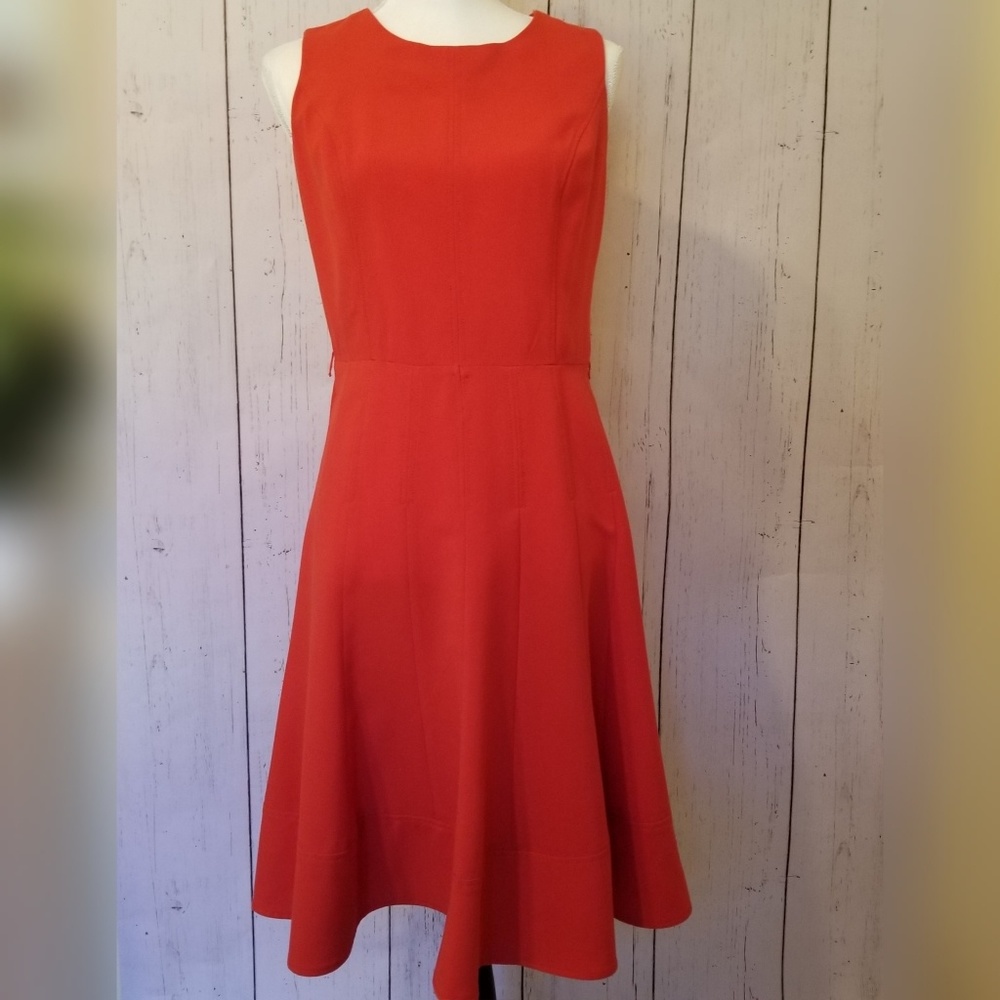 Sharagano Red Sleeveless A-line Dress